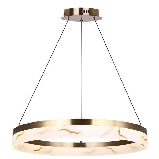 ELYNN Marble Glass/Gold Chandelier