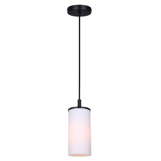 KINSLEA Flat Opal/Matte Black Pendant Light