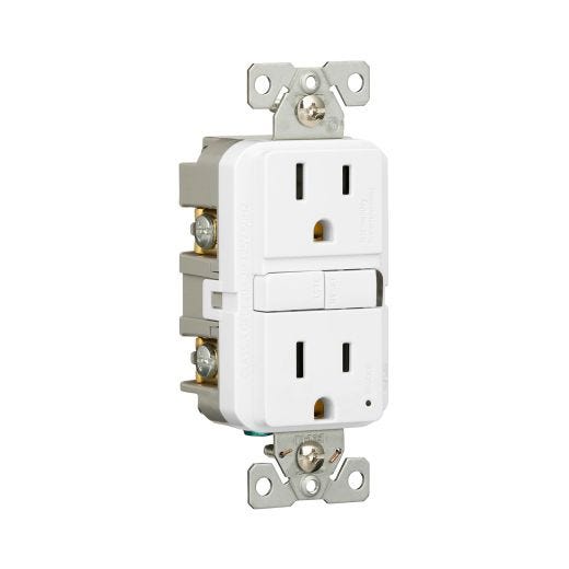 Weather Resistant Tamper Resistant GFCI 15AMP White