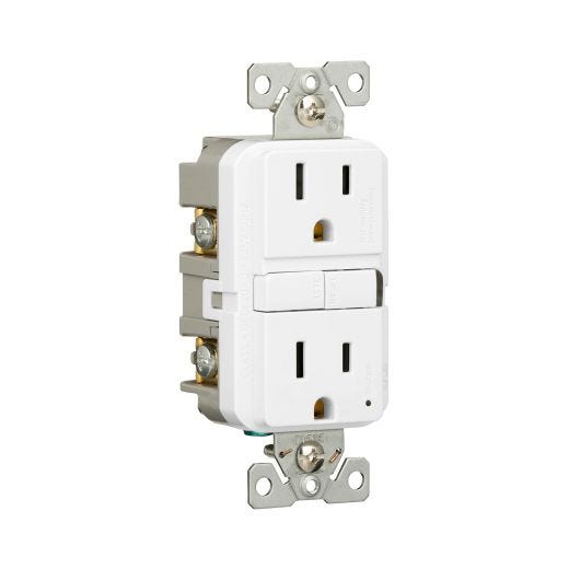 Weather Resistant Tamper Resistant GFCI 15AMP White
