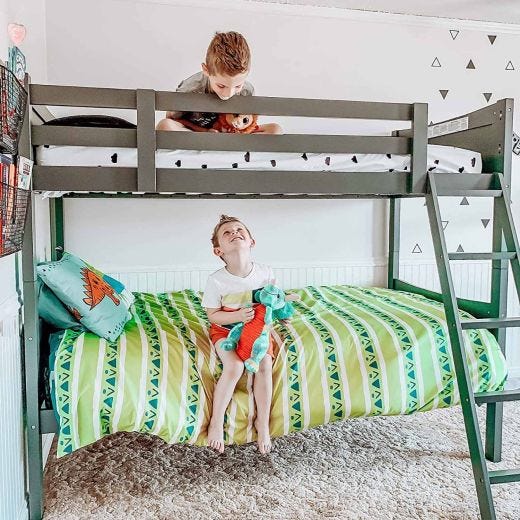 Twin Bunk Bed-Grey