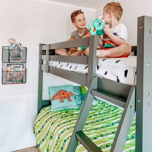 Twin Bunk Bed-Grey
