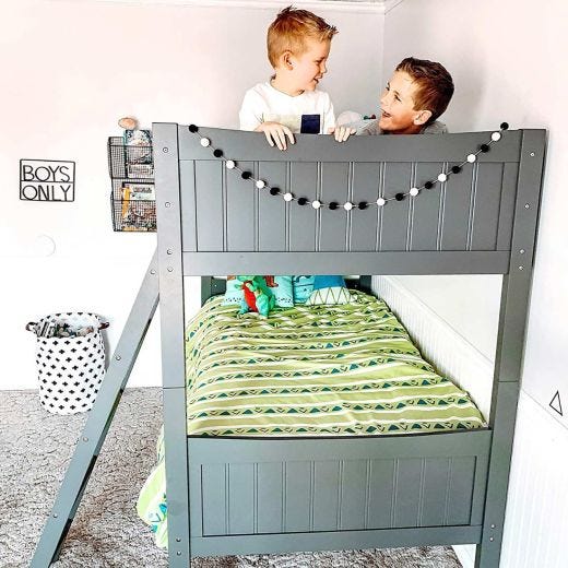 Twin Bunk Bed-Grey