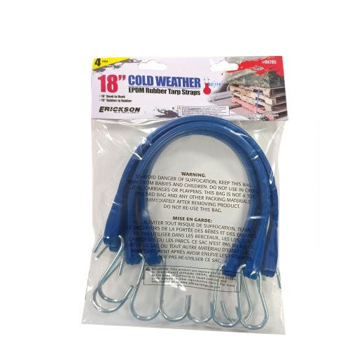 Sangles de bâche EPDM 18" pour temps froid