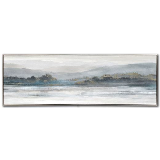 Teal Through the Fog 20x59