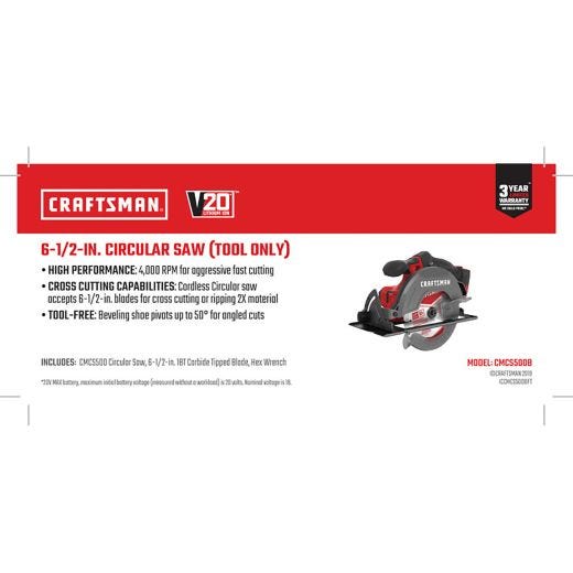 20V Max Circular Saw (Tool Only)