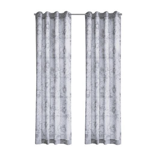 Kyoto Floral Grommet Panel 52x84 White