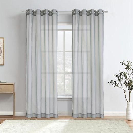 Luna Grommet Panel - Dolly Solid Panel 52x84 Grey