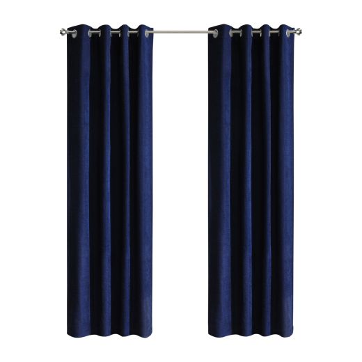 Chenille TPU Blackout Grommet Panel 52x84 Navy