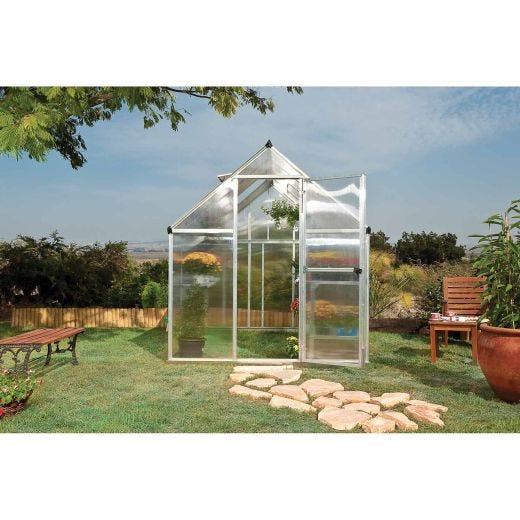 Serre cadre argenté Mythos - 6’ x 8’
