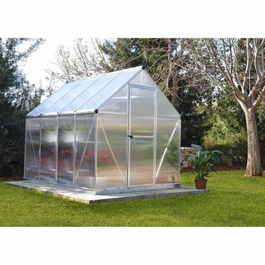 Serre cadre argenté Mythos - 6’ x 8’