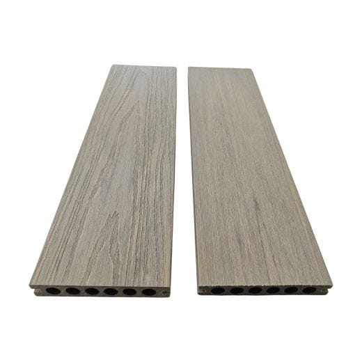 Plancher composite texturé double face 12’ gris antique