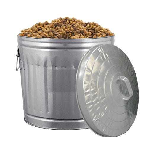 37L Galvanized Steel Trash Can With Lid