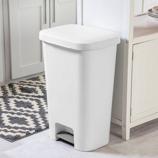 Poubelle à Pédale 45 L Blanc