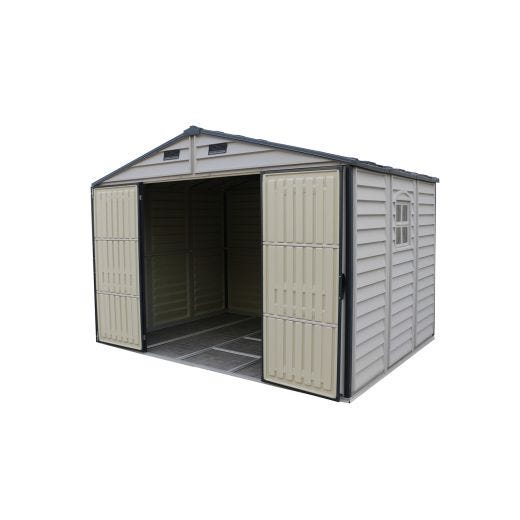 Duramax Woodside Plus Grey Vinyl Shed- 10.5' x 8'