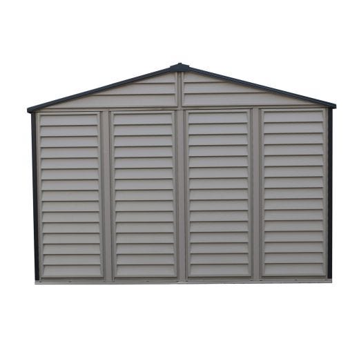 Duramax Woodside Plus Grey Vinyl Shed- 10.5' x 8'
