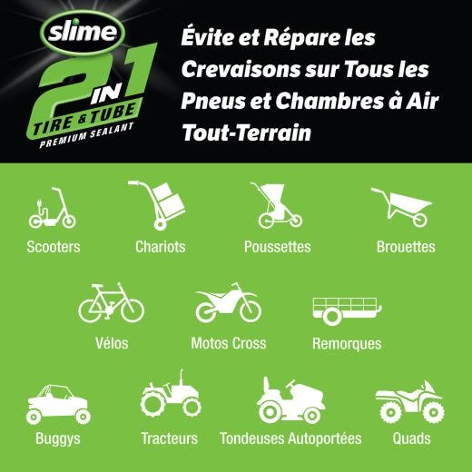 Scellant Premium Slime 2-en-1 Pneus & Tubes 473ml