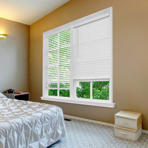 54" x 72" Faux Wood 2" White