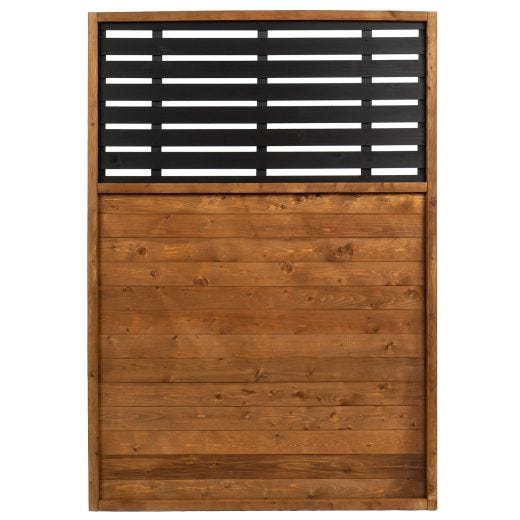 6'x4' LT Contemporary Fence Screen Black Top