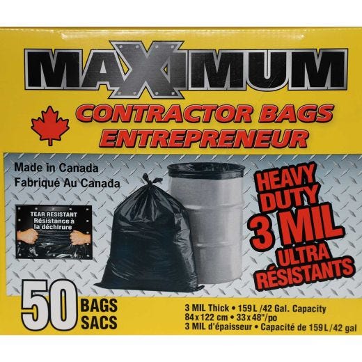 Maximum Contractor Bags 50 Count