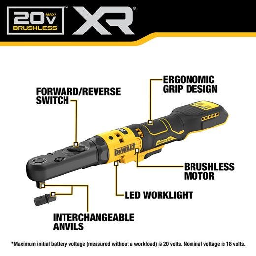 Cliquet 20V Max 3/8" & 1/2" Sans Batterie
