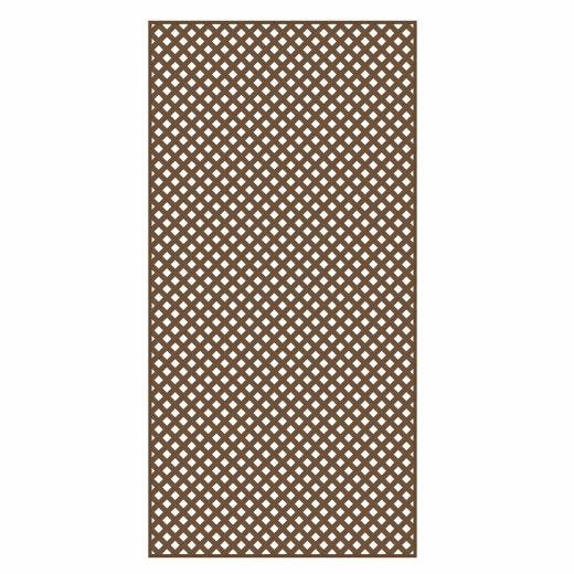 Walnut Plastic Privacy Lattice 4' x 8'