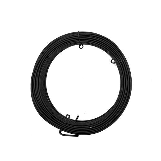 9 Gauge Chain Link Bottom Wire – Black (100' Coil)