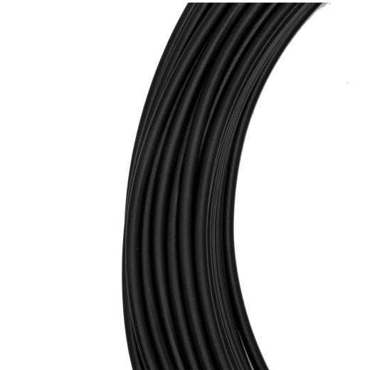 9 Gauge Chain Link Bottom Wire – Black (100' Coil)