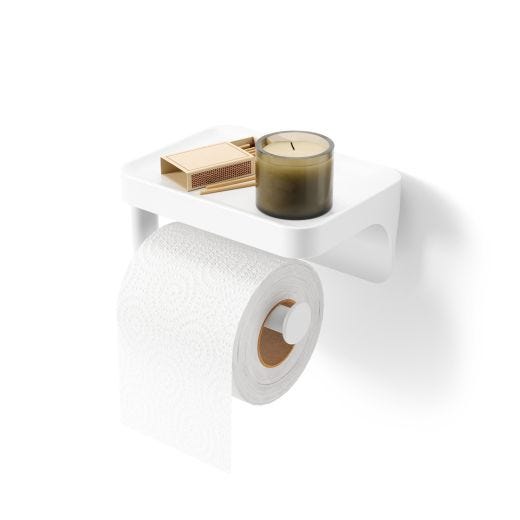 Étagère adhésive Flex pour papier toilette - Blanc