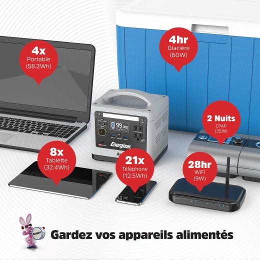 Station d’alimentation portable Energizer Arc 3 300W