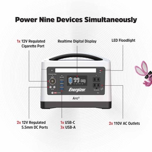Station Énergie Portable Arc5 500W