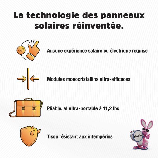 Panneau solaire portable Energizer Arc 120
