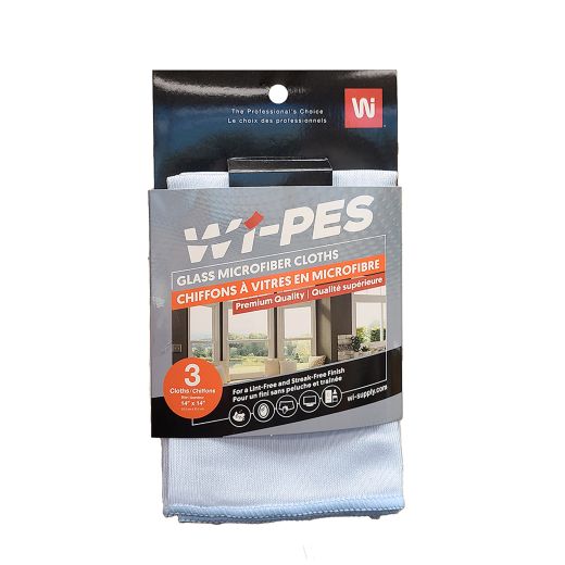 Chiffons en microfibre pour nettoyage de vitres 3 pièces
