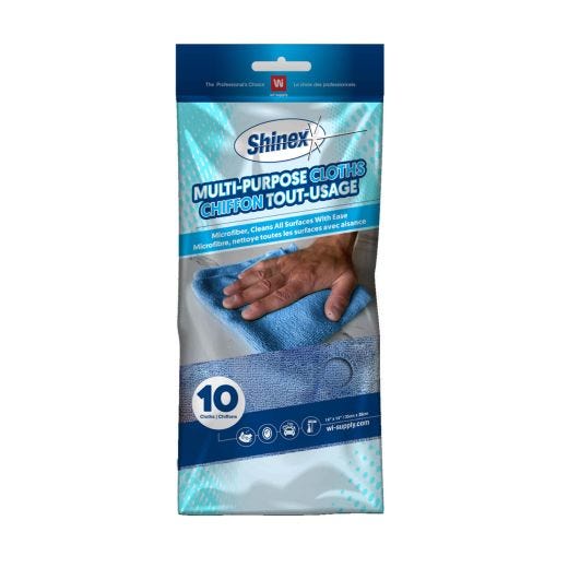 Chiffon bleu en microfibre - 10/pqt