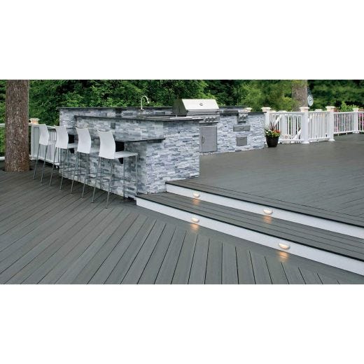 Timbertech Sea Salt Gray Composite 16' Square Deck Board
