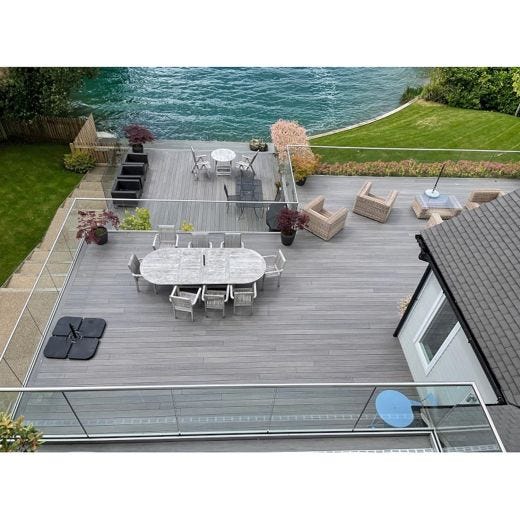 Timbertech Sea Salt Gray Composite 16' Square Deck Board