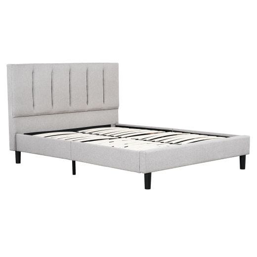 Ann Upholstered Bed Queen in Linen Stone