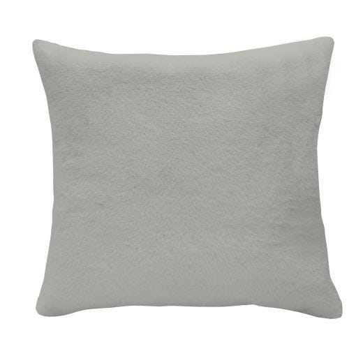 Coussins en fourrure de lapin argent 18" x 18"