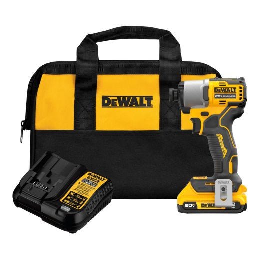 DeWalt 20V MAX 1/4" Impact Driver Battery And Charger Kit