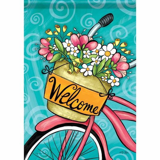 Spring Large Flag Spring Bike