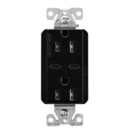 5.0A USB Type C Duplex Recep 15A 125V