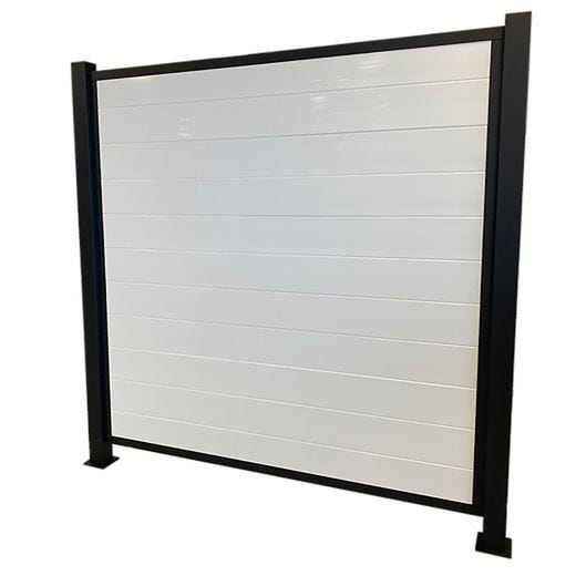 Panneau de Clôture Farmhouse 6’ x 6’ Blanc et Noir