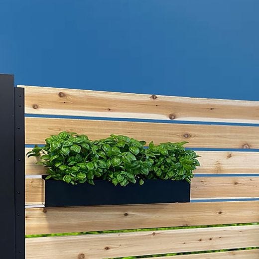 Heavy Duty Black Aluminum Planter For London & Oslo Panels