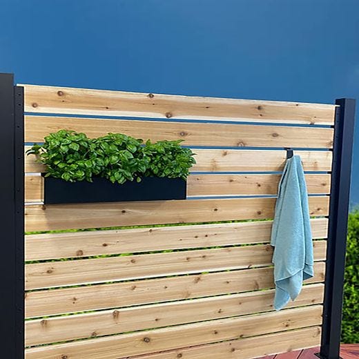 Heavy Duty Black Aluminum Planter For London & Oslo Panels