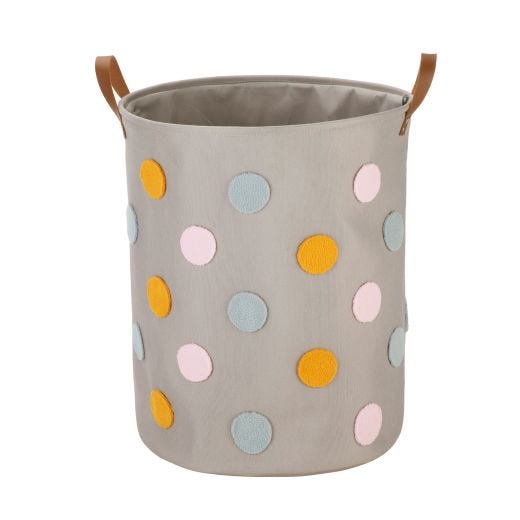 45.7 cm Fabric Hamper With Colorful Dots