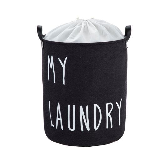 45.7cm Fabric Hamper With Words