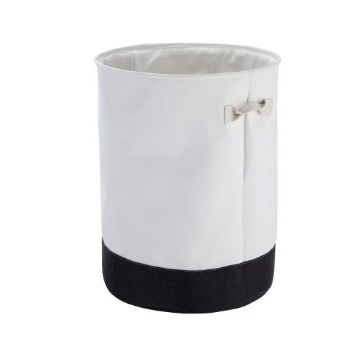 45.7cm Fabric Hamper Black And White