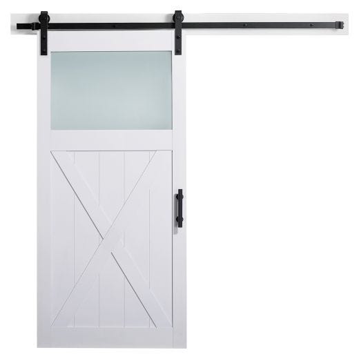 37" x 84" Modern Farmhouse Barn Door with Track