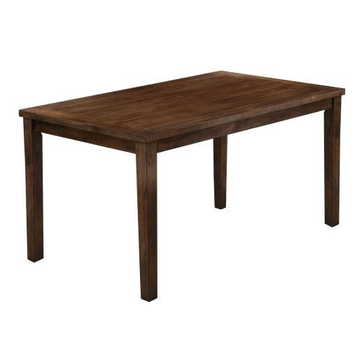 7 Piece Brown Dining Set With Beige Seats