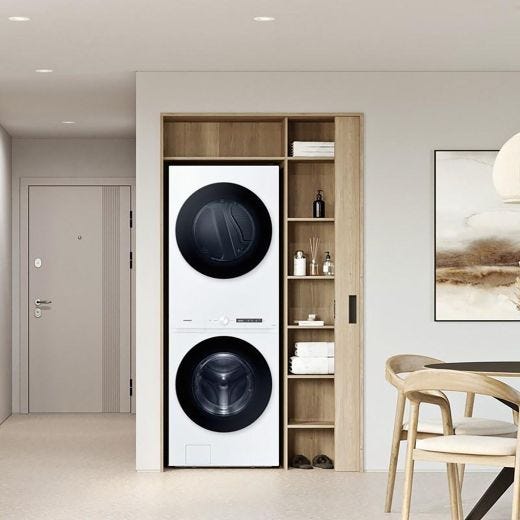 Stacked Washer/Dryer Electric Laundry Center With Wi-Fi